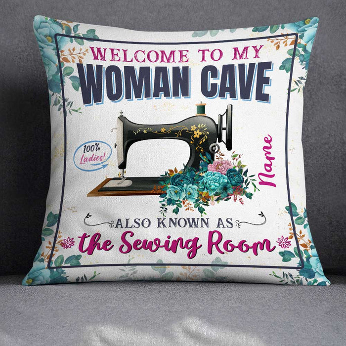Personalized Love Sewing Woman Cave Pillow DB31 87O23 1