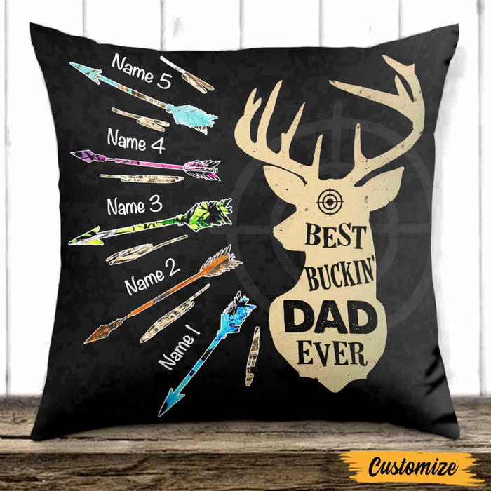 Personalized Deer Hunting Dad Grandpa Pillow DB15 81O47 1