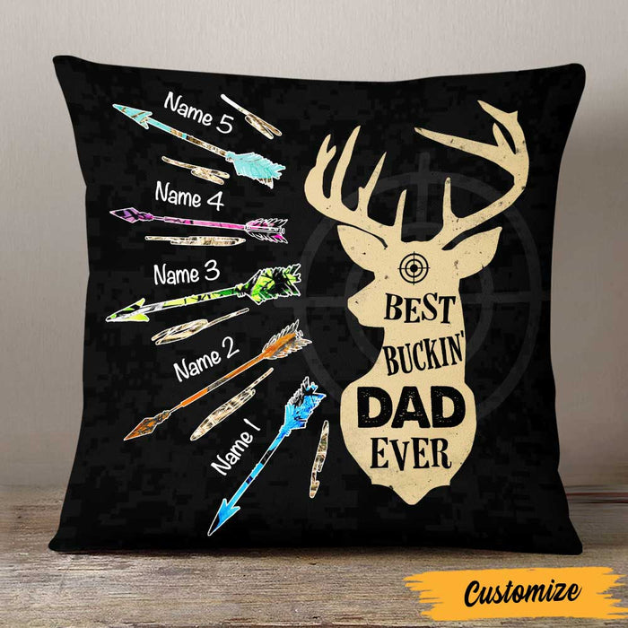 Personalized Deer Hunting Dad Grandpa Pillow DB15 81O47 1