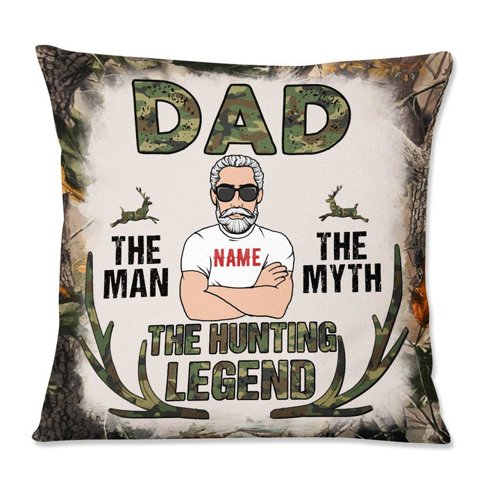 Personalized Deer Hunting Dad Grandpa Pillow DB15 87O57 1