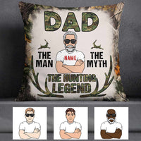 Personalized Deer Hunting Dad Grandpa Pillow DB15 87O57 thumb 1