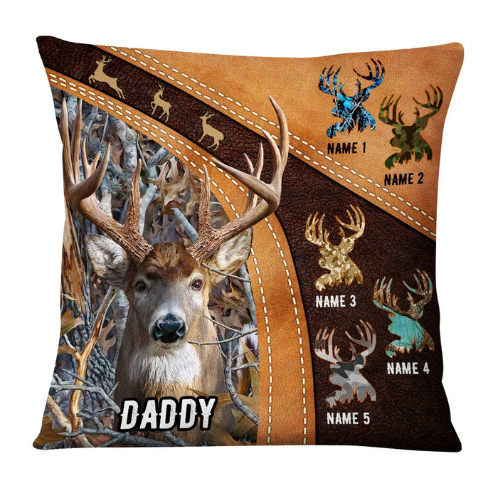 Personalized Deer Hunting Dad Grandpa Pillow DB15 95O36 1