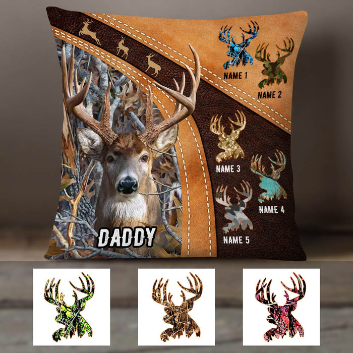 Personalized Deer Hunting Dad Grandpa Pillow DB15 95O36 1
