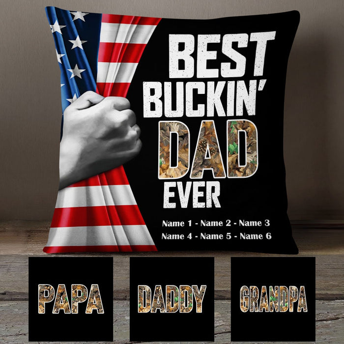 Personalized Deer Hunting Dad Pillow DB16 87O53 1