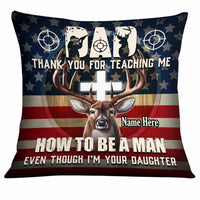 Personalized Deer Hunting Dad Pillow DB17 87O34 thumb 1