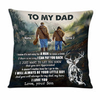 Personalized Deer Hunting Dad Grandpa Pillow DB16 95O47 thumb 1