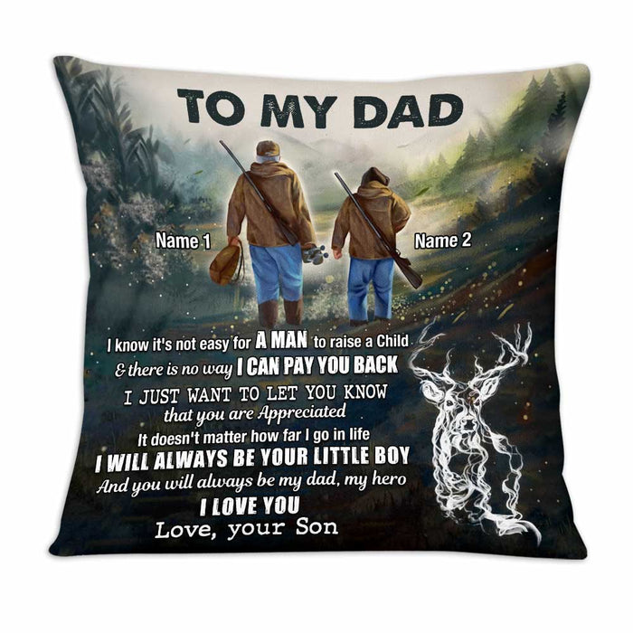Personalized Deer Hunting Dad Grandpa Pillow DB16 95O47 1