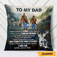 Personalized Deer Hunting Dad Grandpa Pillow DB16 95O47 thumb 1