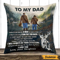 Personalized Deer Hunting Dad Grandpa Pillow DB16 95O47 thumb 1