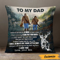 Personalized Deer Hunting Dad Grandpa Pillow DB16 95O47 thumb 1