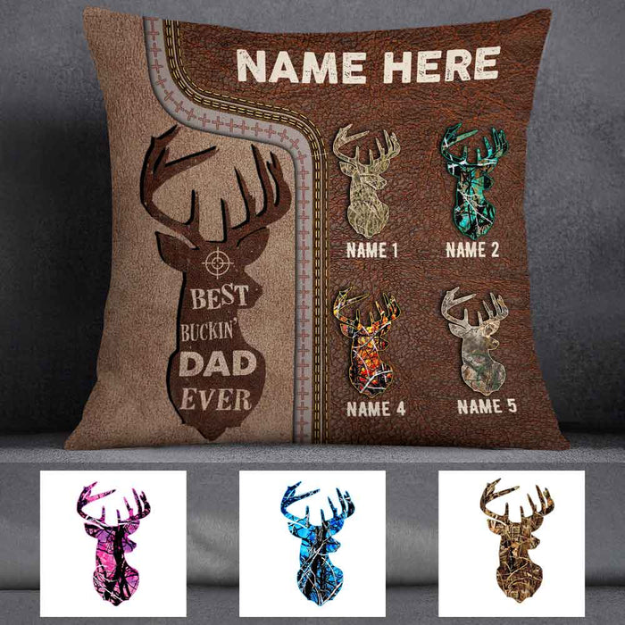 Personalized Deer Hunting Dad Grandpa Pillow DB12 30O57 1