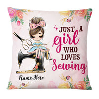 Personalized Just A Girl Who Love Sewing Pillow DB32 85O53 thumb 1