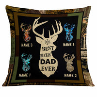 Personalized Deer Hunting Dad Grandpa Pillow DB17 26O34 thumb 1