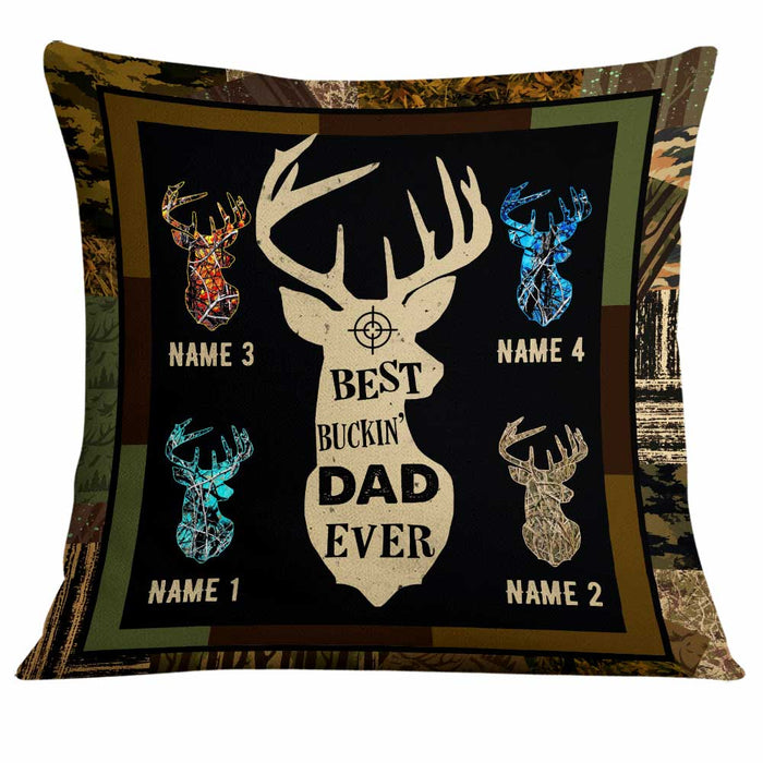 Personalized Deer Hunting Dad Grandpa Pillow DB17 26O34 1