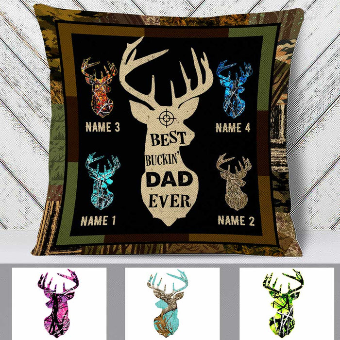 Personalized Deer Hunting Dad Grandpa Pillow DB17 26O34 1
