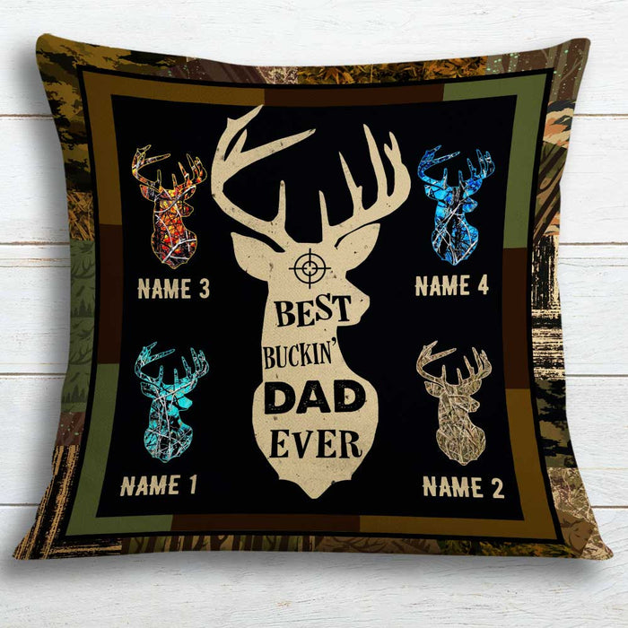 Personalized Deer Hunting Dad Grandpa Pillow DB17 26O34 1