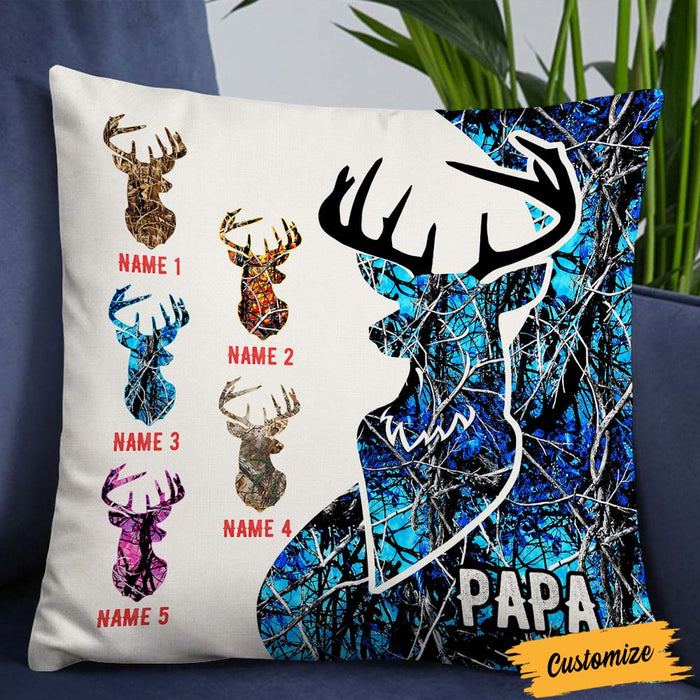 Personalized Deer Hunting Dad Grandpa Pillow DB17 95O36 1