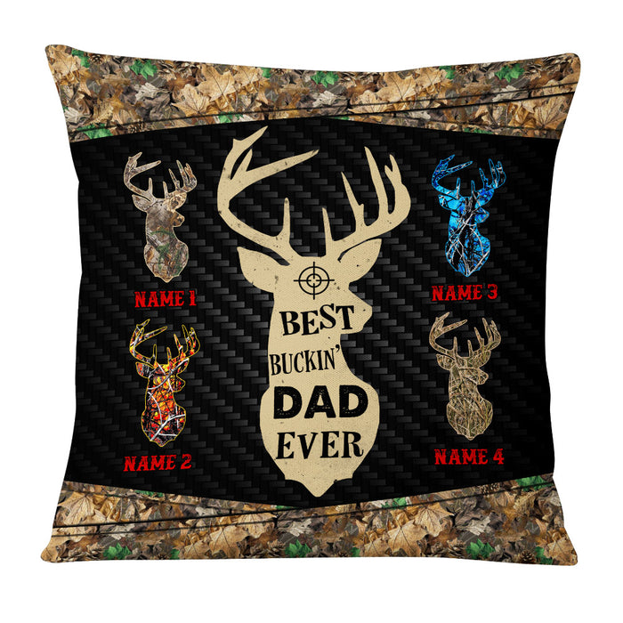 Personalized Deer Hunting Dad Grandpa Pillow DB13 30O53 1