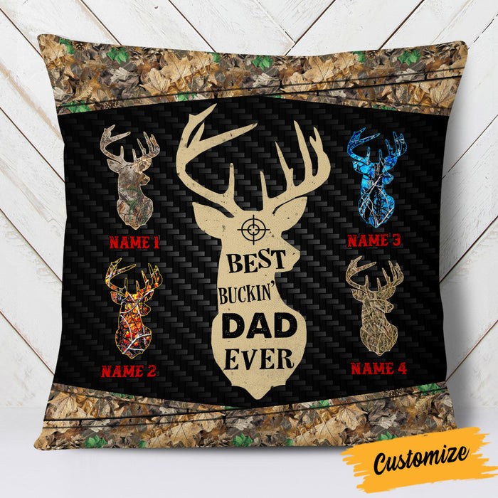 Personalized Deer Hunting Dad Grandpa Pillow DB13 30O53 1