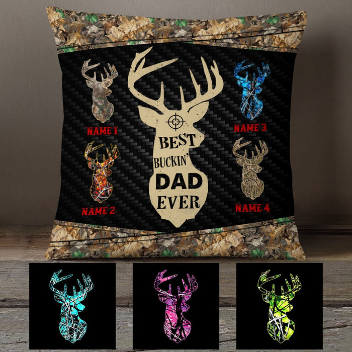 Personalized Deer Hunting Dad Grandpa Pillow DB13 30O53 1