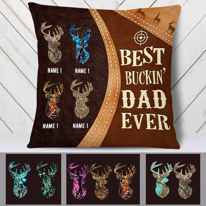 Personalized Deer Hunting Dad Grandpa Pillow DB18 26O58 1