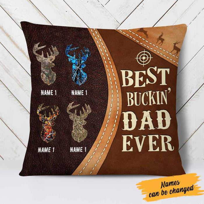 Personalized Deer Hunting Dad Grandpa Pillow DB18 26O58 1