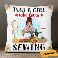 Personalized Love Sewing Girl Pillow DB32 95O53 thumb 1