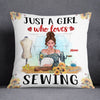 Personalized Love Sewing Girl Pillow DB32 95O53 1