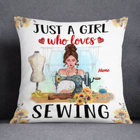 Personalized Love Sewing Girl Pillow DB32 95O53 thumb 1