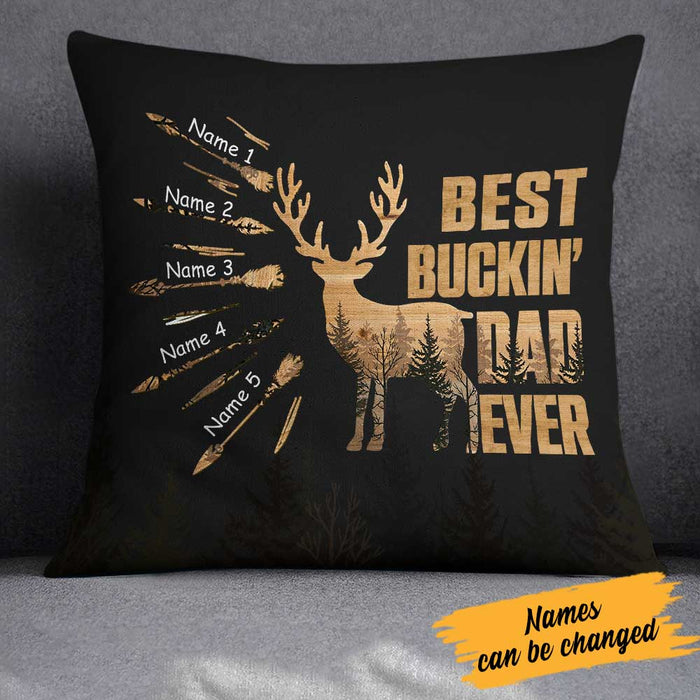 Personalized Deer Hunting Dad Pillow DB34 23O23 1