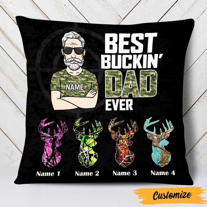 Personalized Deer Hunting Dad Pillow DB19 26O47 1