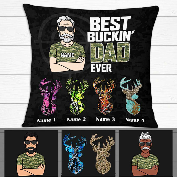 Personalized Deer Hunting Dad Pillow DB19 26O47 1