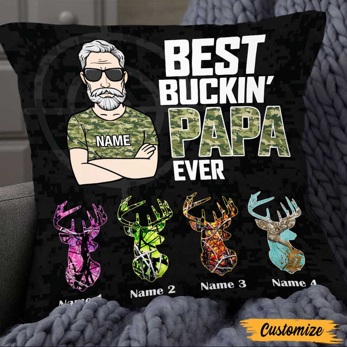 Personalized Deer Hunting Dad Pillow DB19 26O47 1