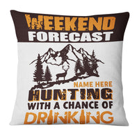 Personalized Deer Hunting Drinking Dad Grandpa Pillow DB21 23O36 thumb 1