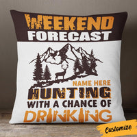 Personalized Deer Hunting Drinking Dad Grandpa Pillow DB21 23O36 thumb 1