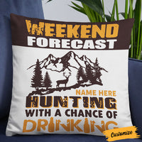 Personalized Deer Hunting Drinking Dad Grandpa Pillow DB21 23O36 thumb 1
