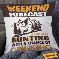 Personalized Deer Hunting Drinking Dad Grandpa Pillow DB21 23O36 thumb 1