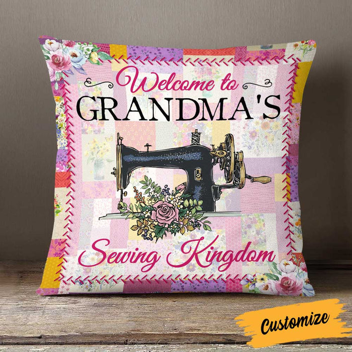 Personalized Love Sewing Girl Mom Grandma Pillow DB33 95O58 1