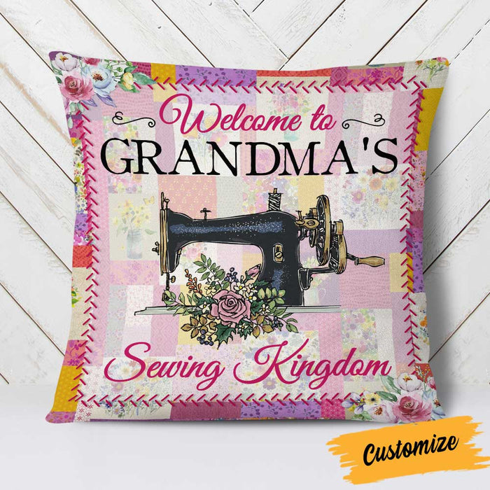 Personalized Love Sewing Girl Mom Grandma Pillow DB33 95O58 1