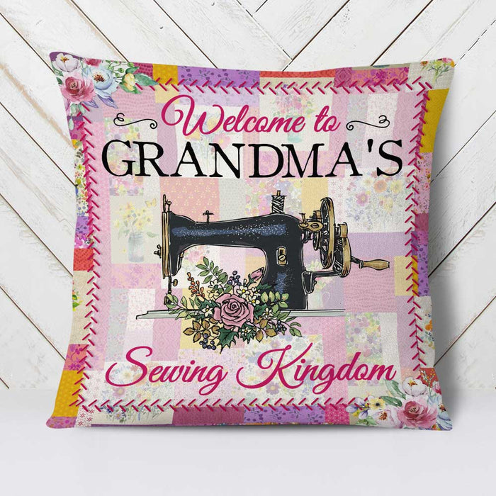 Personalized Love Sewing Girl Mom Grandma Pillow DB33 95O58 1