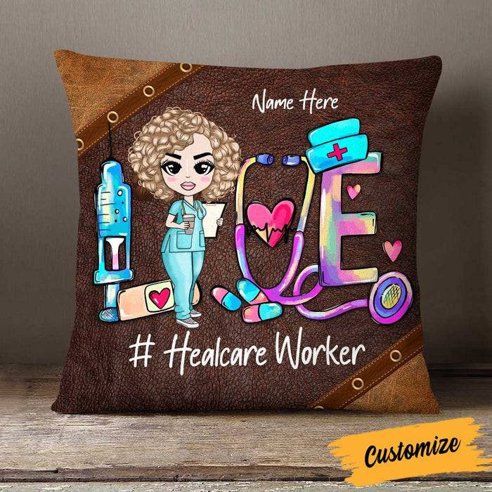 Personalized Proud Nurse Love Pillow DB45 30O58 1
