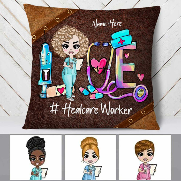 Personalized Proud Nurse Love Pillow DB45 30O58 1