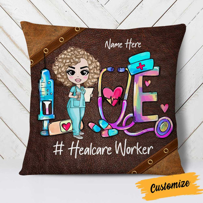 Personalized Proud Nurse Love Pillow DB45 30O58 1