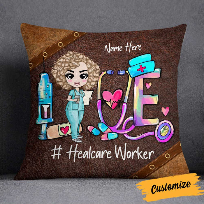 Personalized Proud Nurse Love Pillow DB45 30O58 1