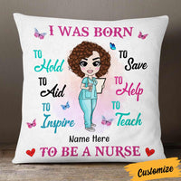 Personalized I Was Born To Be A Proud Nurse To Save To Aid Pillow DB42 85O57 thumb 1