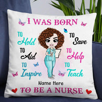 Personalized I Was Born To Be A Proud Nurse To Save To Aid Pillow DB42 85O57 thumb 1