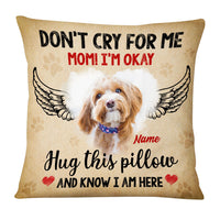 Personalized Dog Memo Photo Hello Goodbye Pillow DB25 81O53 thumb 1