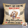 Personalized Dog Memo Photo Hello Goodbye Pillow DB25 81O53 1