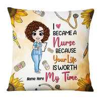 Personalized Proud Nurse Pillow DB67 23O36 thumb 1