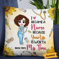Personalized Proud Nurse Pillow DB67 23O36 thumb 1